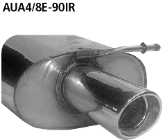 Endschalldämpfer RH mit Einfach-Endrohr 1 x Ø 90 mm