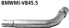 Verbindungsrohr Endschalldämpfer auf Serienanlage auf Ø 45.5 mm