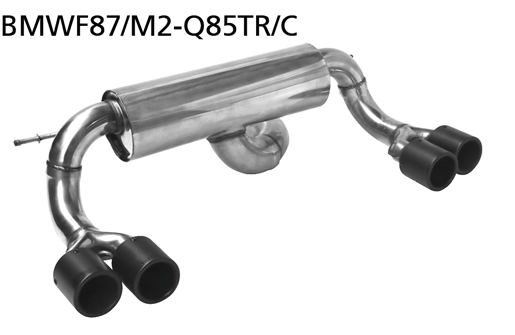 Endschalldämpfer mit Doppel-Endrohr Carbon 2 x Ø 85 mm LH + RH o