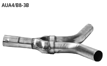 Y-Verbindungsrohr für 2 Endschalldämpfer LH+RH