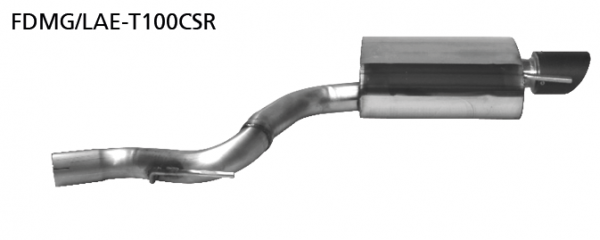 Endschalldämpfer mit Einfach-Endrohr Carbon RACE 1 x Ø 100 mm RH