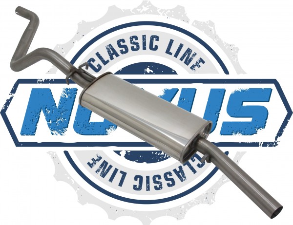 Novus Classic Line Edelstahl Endschalldämpfer für Golf 1 Scirocc