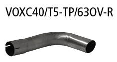 Einfach-Endrohr RH Ø63mm für Serien-Endrohrblende