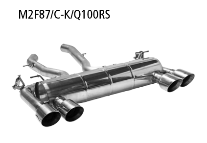 Endschalldämpfer LH+RH mit Doppel-Endrohr 2x Ø 100 mm (im RACE L