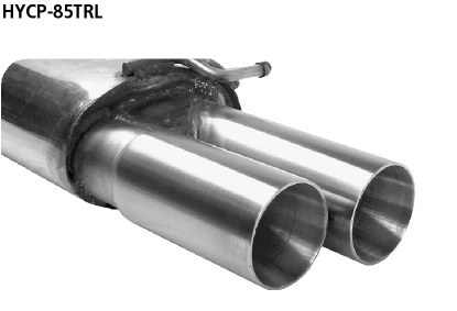 Endschalldämpfer mit Doppel Endrohr 2x Ø 85 mm (im RACE-Look) En