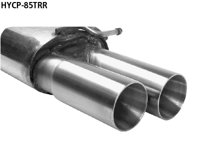 Endschalldämpfer mit Doppel Endrohr 2x Ø 85 mm (im RACE-Look) En