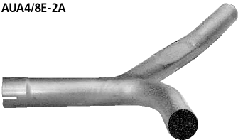 Y- Verbindungsrohr für 2 Endschalldämpfer