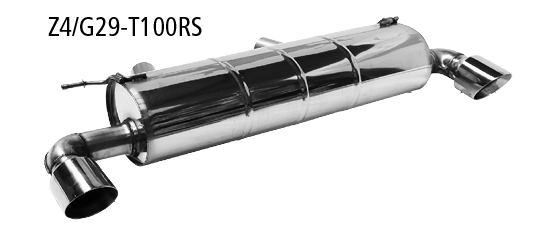 Endschalldämpfer mit Einfach-Endrohr 1x Ø 100 mm LH+RH (im RACE