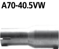 Adapter Endschalldämpfer auf Serie auf Ø 40.5 mm