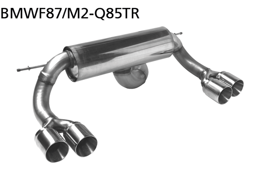 Endschalldämpfer mit Doppel-Endrohr RACE 2 x Ø 85 mm LH + RH ohn