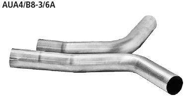 Y-Verbindungsrohr für 2 Endschalldämpfer LH+RH