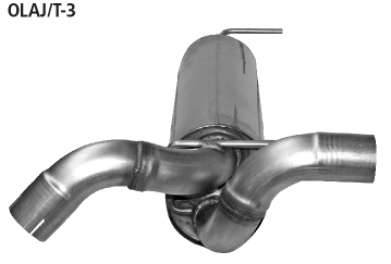 Mittelschalldämpfer Ausgang LH