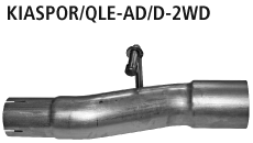 Adapter Endschalldämpfer auf Serie für 2WD Diesel Modelle