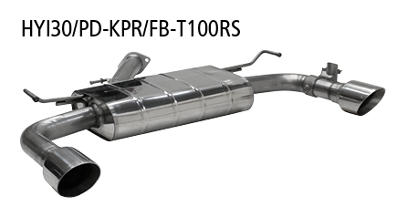 Endschalldämpfer mit Einfach-Endrohr 1x Ø 100 mm LH+RH (im RACE