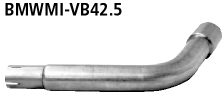 Verbindungsrohr Endschalldämpfer auf Serienanlage auf Ø 42.5 mm