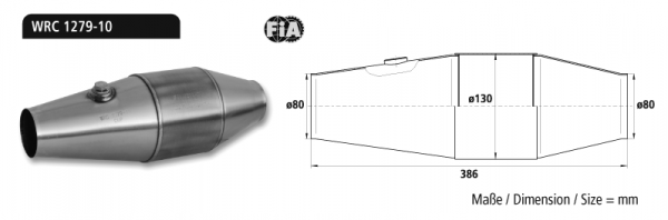 bis 3000 ccm, Gewicht: 2,9 kg, Anschluss: Ø 80 mm (Dieser Artike