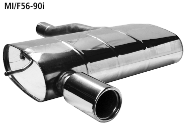 Endschalldämpfer mit Einfach-Endrohr 1 x Ø 90 mm LH