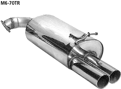 Endschalldämpfer RH mit Doppel-Endrohr 2 x Ø 70 mm