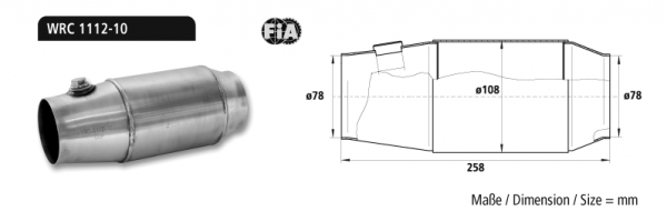 bis 2000 ccm, Gewicht: 2,1 kg, Anschluss: Ø 78 mm (Dieser Artike