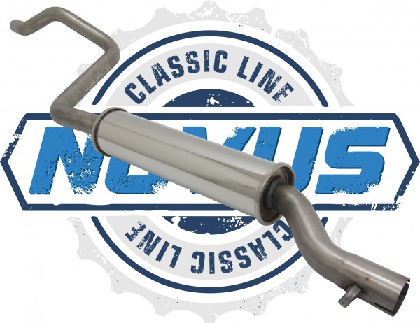 Novus Classic Line Edelstahl Vorschalldämpfer für Golf 1 Cabriol