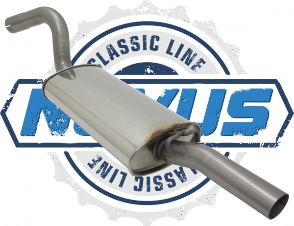 Novus Classic Line Edelstahl Endschalldämpfer für Audi 80 90 2.0