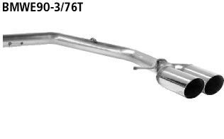 Endrohrsatz mit Doppel-Endrohr RH 2 x Ø 76 mm 20° schräg geschni