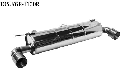 Endschalldämpfer mit Einfach-Endrohr 1x Ø 100 mm LH+RH (im RACE