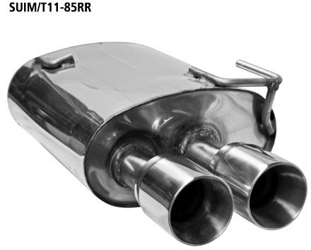 Endschalldämpfer mit Doppel-Endrohr 2 x Ø 85 mm (im RACE-Look) R