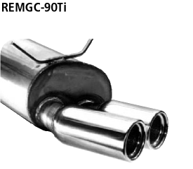 Endschalldämpfer mit Doppel-Endrohr 2 x Ø 90 mm