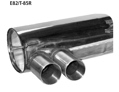 Endschalldämpfer mit Doppel-Endrohr 2 x Ø 85 mm (im RACE-Look)