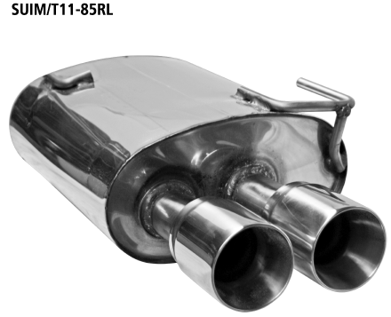 Endschalldämpfer mit Doppel-Endrohr 2 x Ø 85 mm (im RACE-Look) L