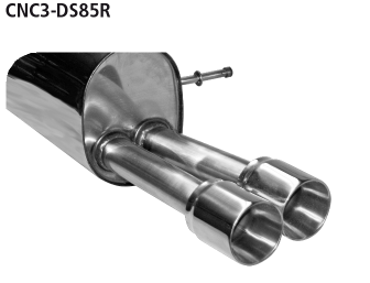 Endschalldämpfer mit Doppel-Endrohr 2 x Ø 85 mm (im RACE-Look)