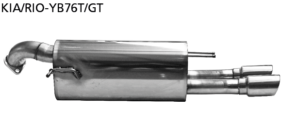 Endschalldämpfer mit Doppel-Endrohr 2 x Ø 76 mm, 20° schräg gesc