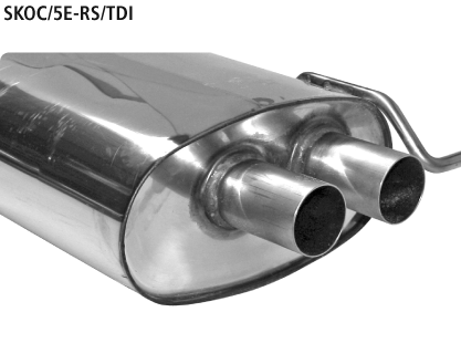 Endschalldämpfer LH mit 2x Ausgangsrohr Ø 50.8 mm für Original H