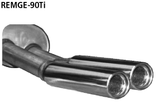 Endschalldämpfer mit Doppel-Endrohr 2 x Ø 90 mm