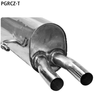 Endschalldämpfer mit 2 x Ausgangsrohr Ø 51,0 mm für original Hec